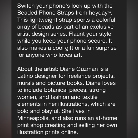 Beaded Phone Strap by Heyday - Picture 7 of 7